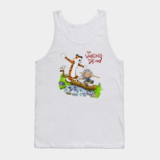 Calvin and Hobbes/The Walking Dead (in color) Tank Top